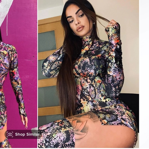 Fashion Nova Electric Nights Snake Print Mini Dress - Picture 6 of 8